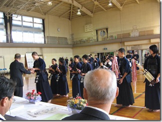 金田剣友会の表彰式
